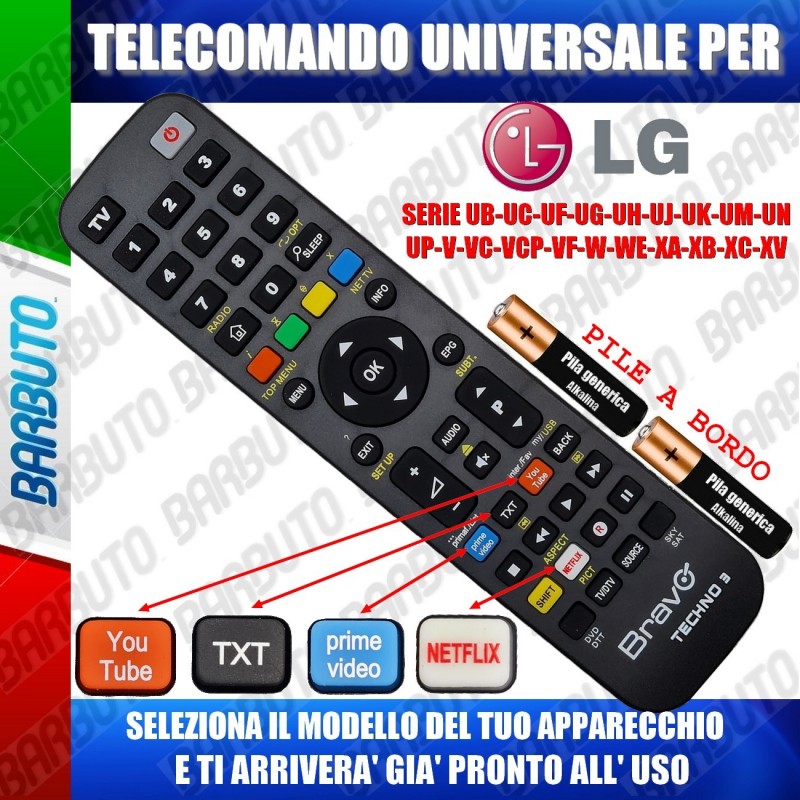 Telecomando universale TV LG