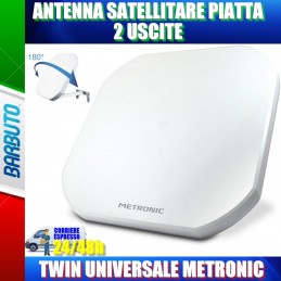 ANTENNA SATELLITARE PIATTA 2 USCITE TWIN UNIVERSALE METRONIC