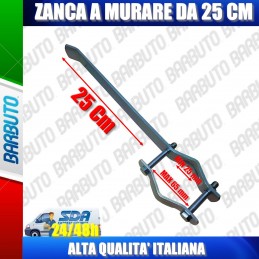 ZANCA A MURARE DA 25 CM ZINCATA PER ANTENNA STAFFA PER ANTENNA