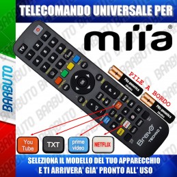 TELECOMANDO UNIVERSALE TECHNO PER MIIA SCEGLI IL MODELLO DEL TUO APPARECCHIO DALL'ELENCO E LO RICEVERAI GIA PRONTO.