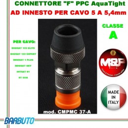 CONNETTORE"F" PPC AquaTight Series AD INNESTO PER CAVO DA 5 A 5,4 mm mod. CMPMC 