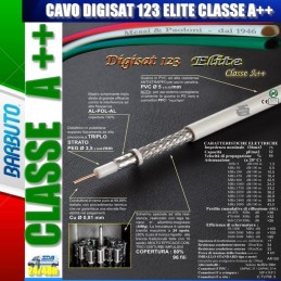 5 METRI DI CAVO TV DIGISAT 123 ELITE Messi & Paoloni 5mm CLASSE A++ IN RAME